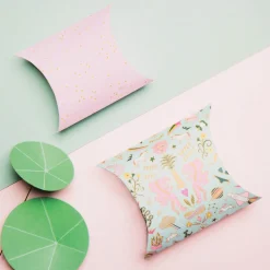 Rico Design Geschenkschachteln Mix Wonderland Mint Rosa mit Folienprägung 6 Stück verschieden groß