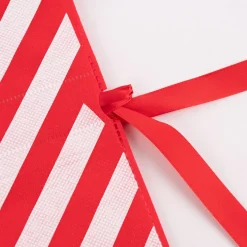 Rico Design Geschenktasche Streifen rot weiß 20x30cm
