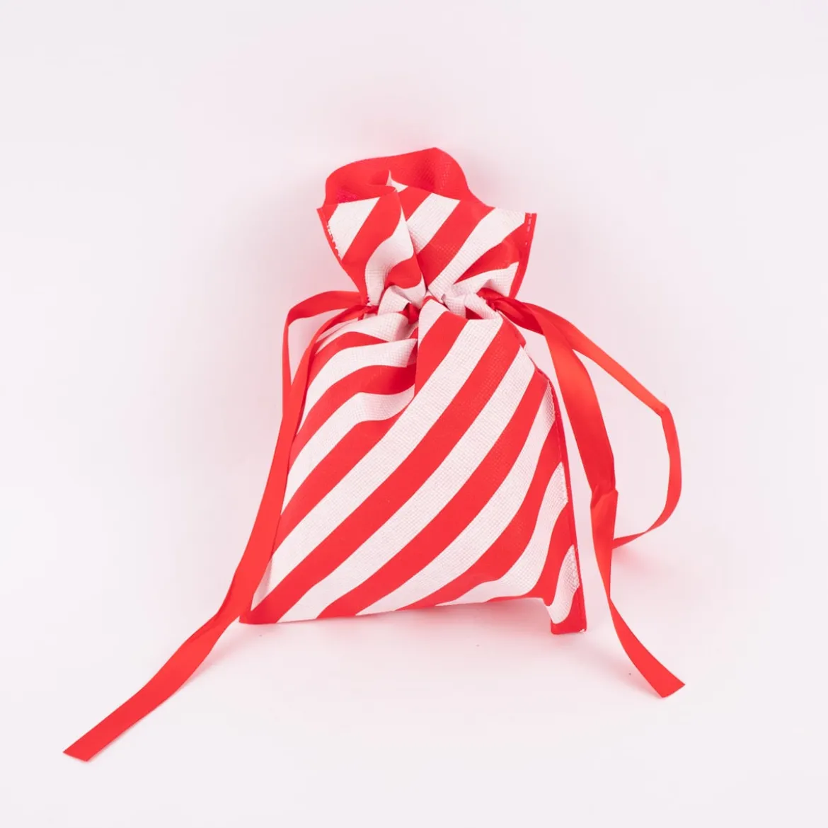 Rico Design Geschenktasche Streifen rot weiß 20x30cm