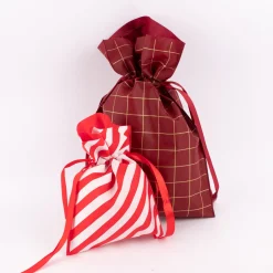 Rico Design Geschenktasche Streifen rot weiß 20x30cm