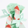 Rico Design Geschenktasche Weihnachtsmann grün rot 20x30cm