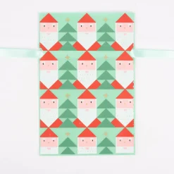 Rico Design Geschenktasche Weihnachtsmann grün rot 20x30cm