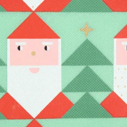 Rico Design Geschenktasche Weihnachtsmann grün rot 20x30cm