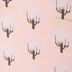 Rico Design Geschenktüte groß Kirschbäume rosa weiß schwarz 26x32x12cm