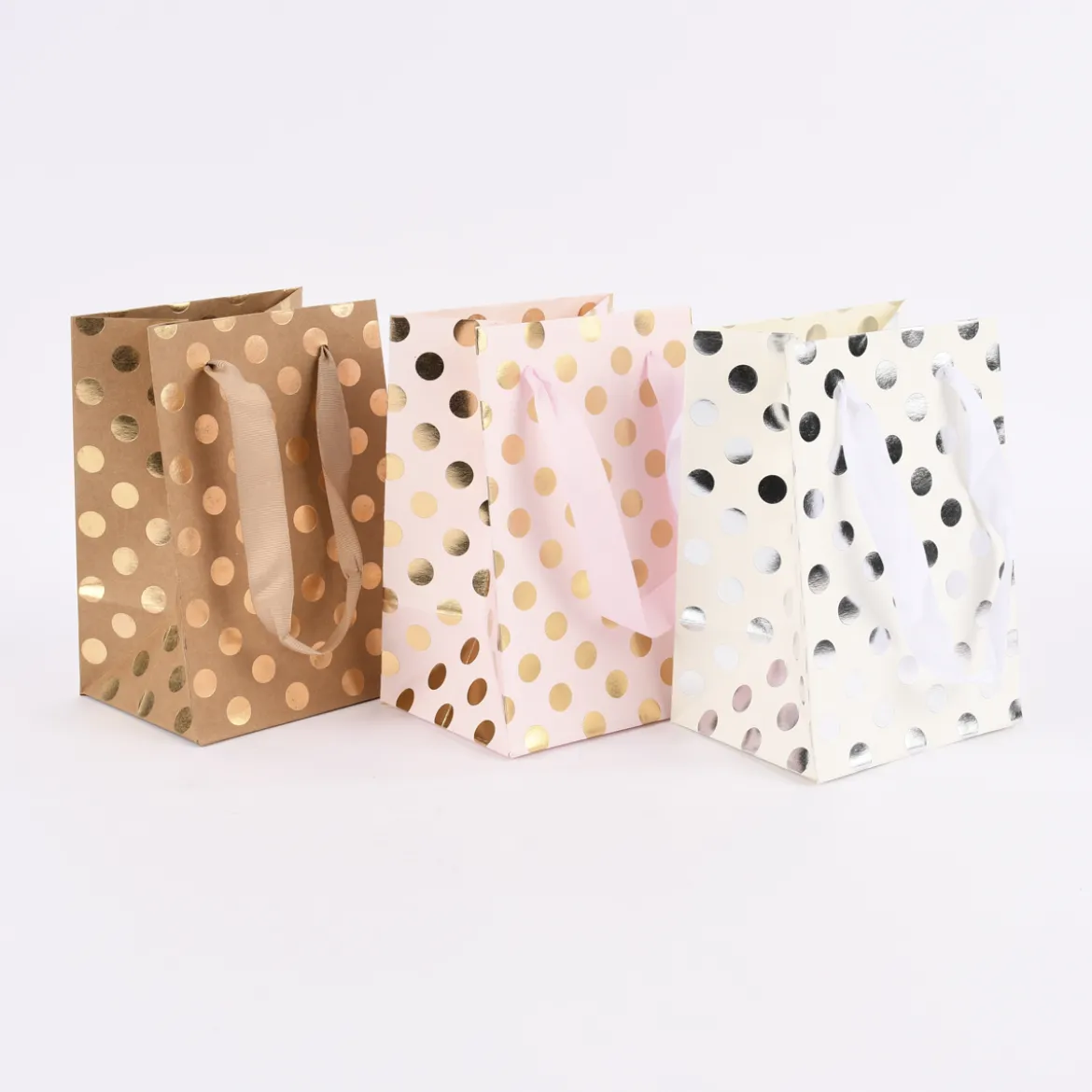 Rico Design Geschenktüte klein Punkte 18x11,5x10cm verschiedene Farben