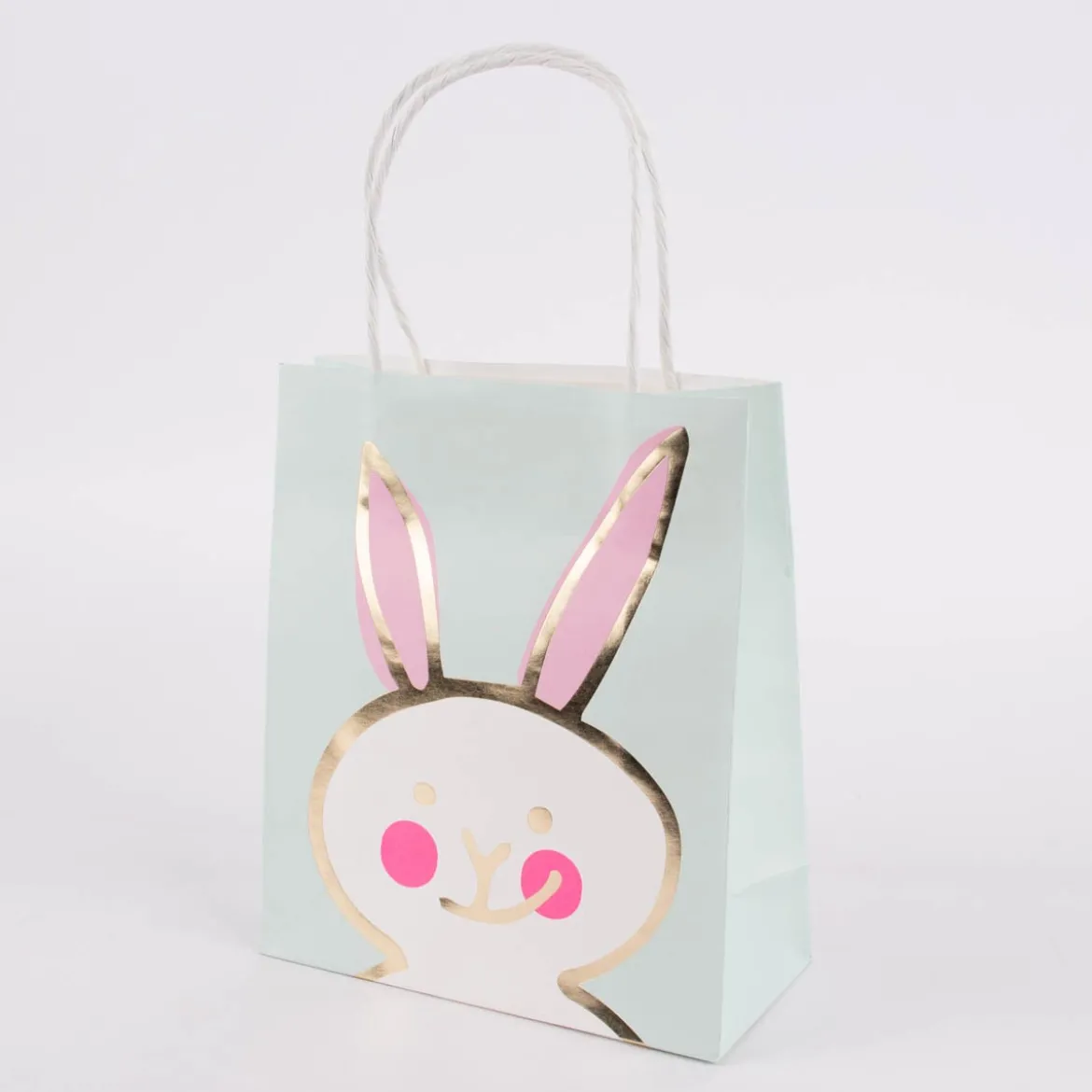 Rico Design Geschenktüte mittel Wonderland Hase Einhorn pastell bunt 2 Stück 18x21x8cm