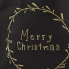 Rico Design Geschenktüte Nostalgic Christmas Kranz klein schwarz gold 20x30cm