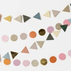Rico Design Girlande Dreiecke genäht pastell bunt 2m