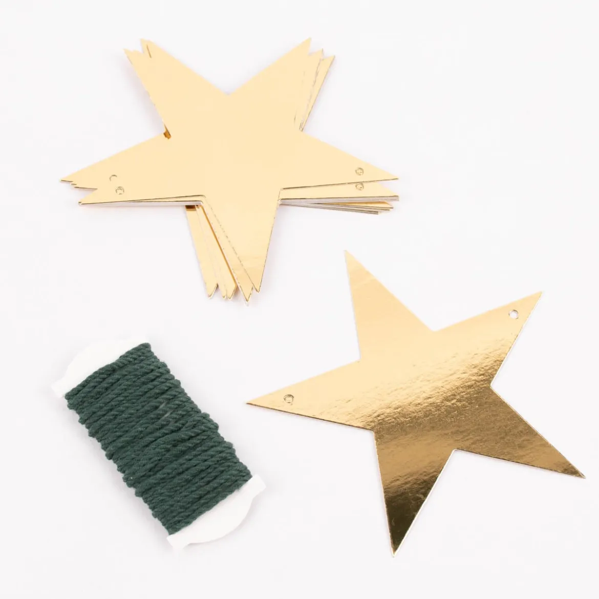 Rico Design Girlande Sterne Papier goldfarbig 3 Meter