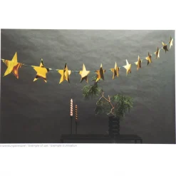 Rico Design Girlande Sterne Papier goldfarbig 3 Meter
