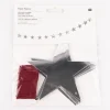 Rico Design Girlande Sterne Papier silberfarbig 3 Meter