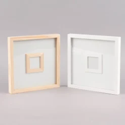 Rico Design Gästebuch Rahmen Holz weiß 20x20x2cm