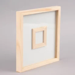 Rico Design Gästebuch Rahmen Holz natur 20x20x2cm
