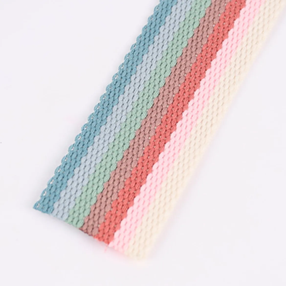 Rico Design Gurtband Streifen schmal bunt smokey 2m Breite: 4cm