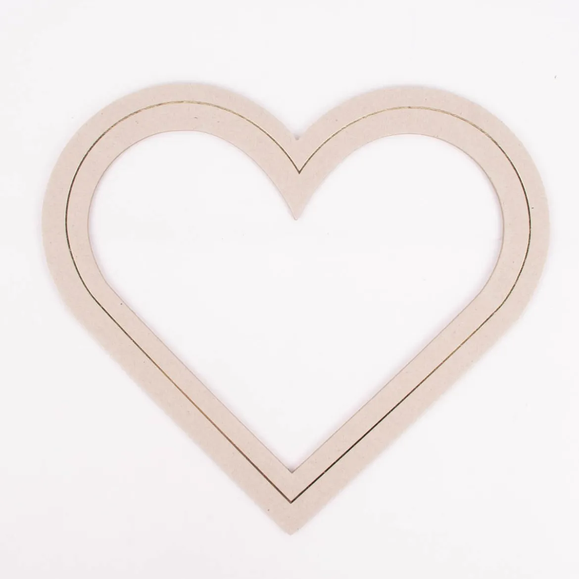 Rico Design Herz Graukarton natur goldfarbig 27,5x25cm