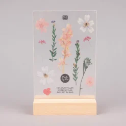Rico Design Holzaufsteller mit doppelter Acrylscheibe natur farblos 10x16cm