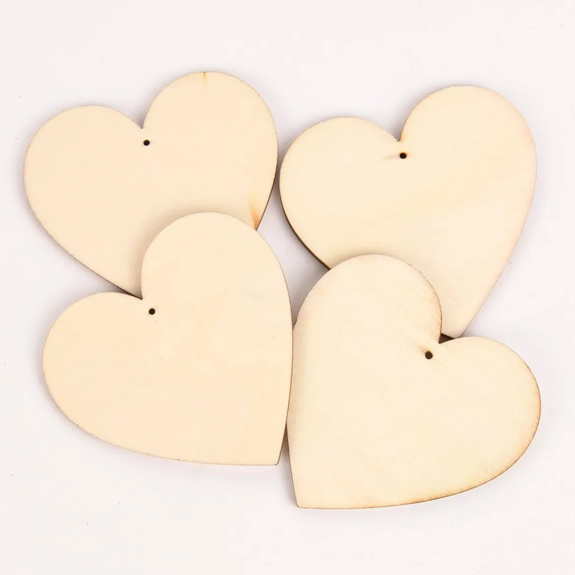 Rico Design Holzdeko Set Herzen 4teilig 7,5x7,5cm