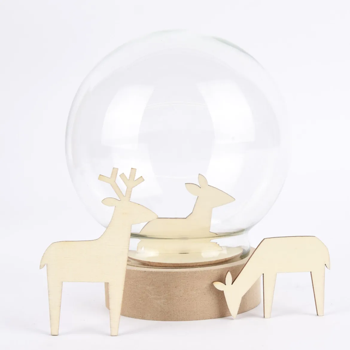 Rico Design Holzdeko-Set Waldtiere groß 6teilig naturbelassen