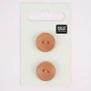Rico Design Holzknöpfe 2-Loch natur 1,8cm 2 Stück