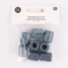 Rico Design Holzkugeln Makramee gebohrt zylinderförmig 8 Stück petrol 1,7x1,7cm