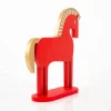Rico Design Holz Pferd Scandi rot 20x5x19,6cm