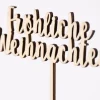 Rico Design Holzstecker Fröhliche Weihnachten natur 24x12,5cm