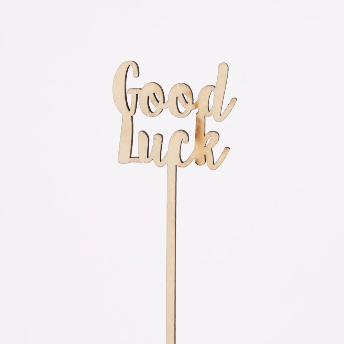 Rico Design Holzstecker Good Luck natur 25x5cm
