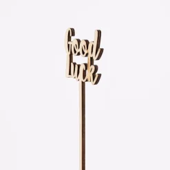 Rico Design Holzstecker Good Luck natur 25x5cm