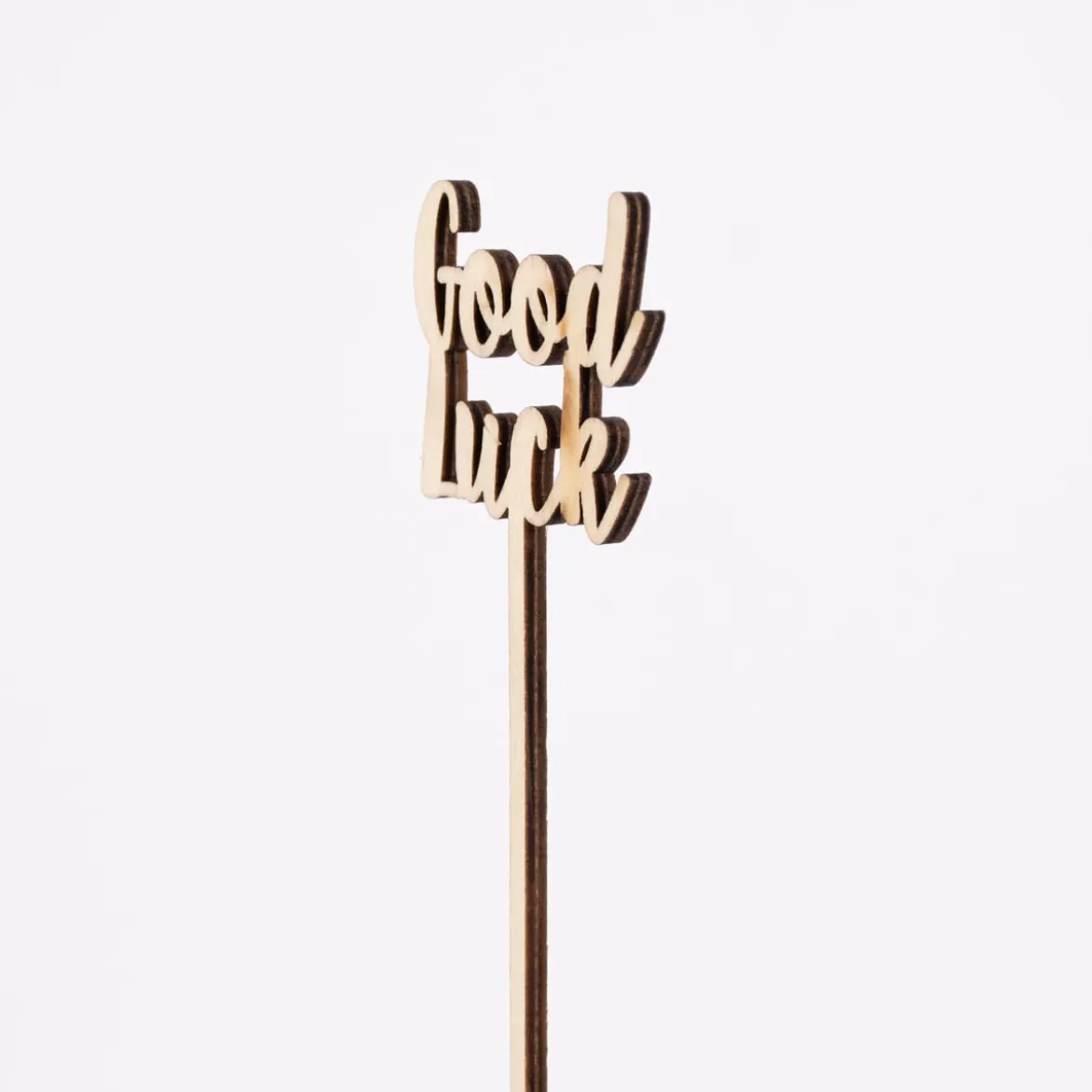 Rico Design Holzstecker Good Luck natur 25x5cm
