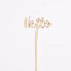 Rico Design Holzstecker Hello natur 22x5cm