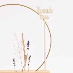 Rico Design Holzstecker Thank You natur 24x5cm