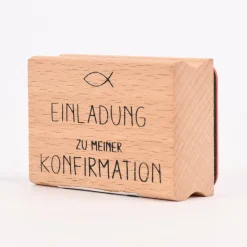 Rico Design Holz-Stempel Einladung zu meiner Konfirmation