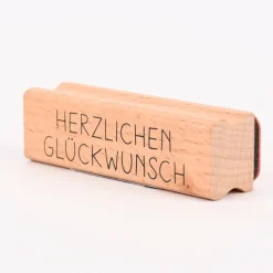 Rico Design Holz-Stempel Herzlichen Glückwunsch