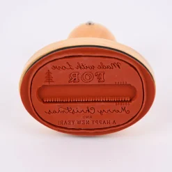 Rico Design Holz-Stempel Made with Love Merry Christmas oval