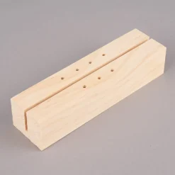 Rico Design Holzständer für Metallringe und Postkarten Holz natur 18x5x4cm