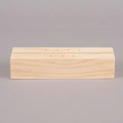 Rico Design Holzständer für Metallringe und Postkarten Holz natur 18x5x4cm