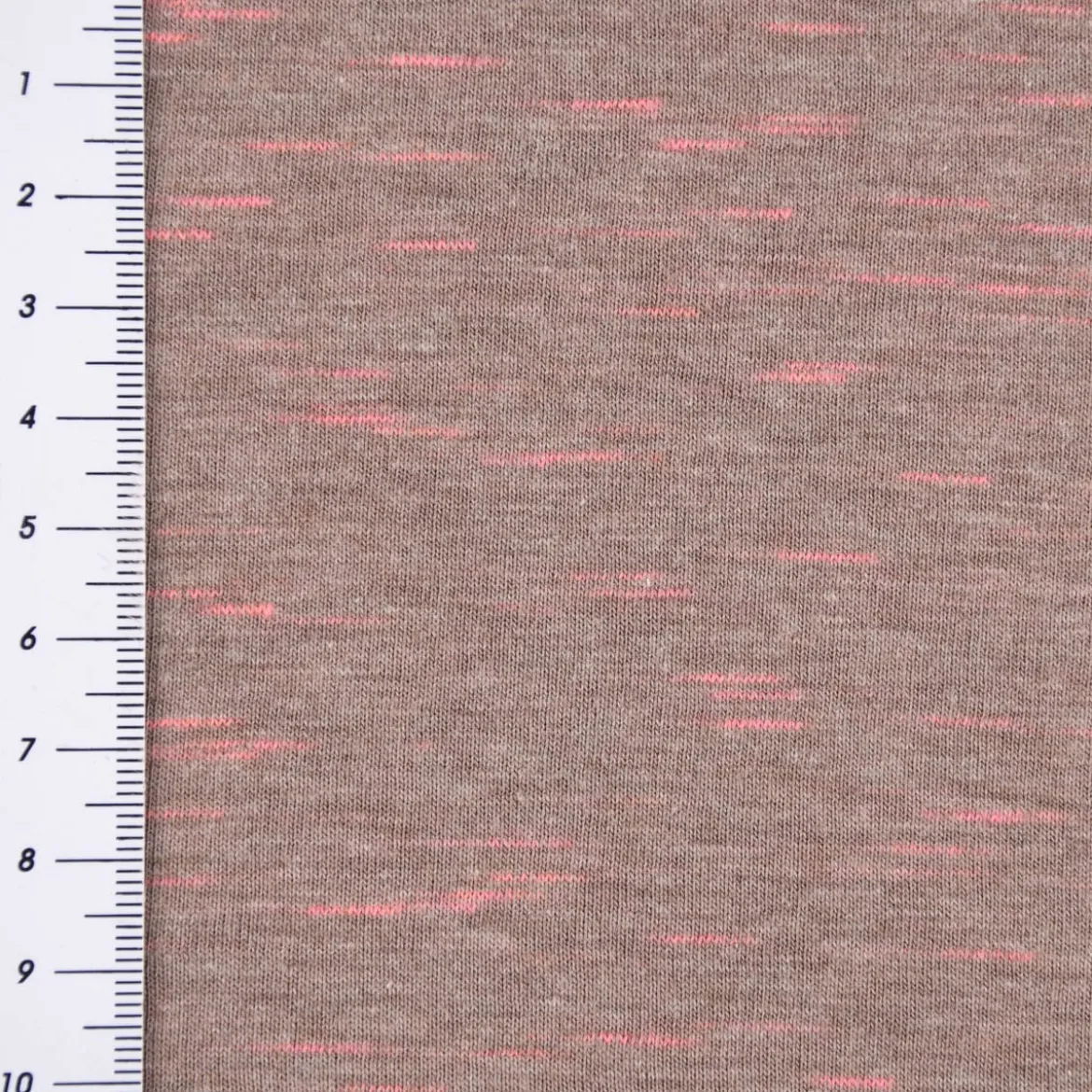 Rico Design Jersey Stoffabschnitt meliert taupe pink 80x100cm