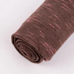 Rico Design Jersey Stoffabschnitt meliert braun pink 80x100cm