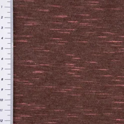 Rico Design Jersey Stoffabschnitt meliert braun pink 80x100cm