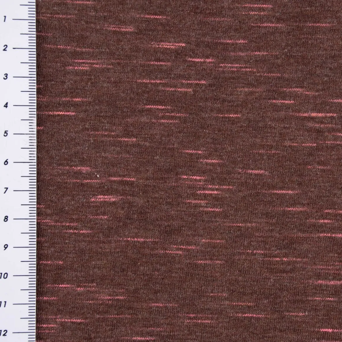 Rico Design Jersey Stoffabschnitt meliert braun pink 80x100cm