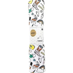 Rico Design Jersey Stoffabschnitt Comic Icons weiß bunt 70x100cm
