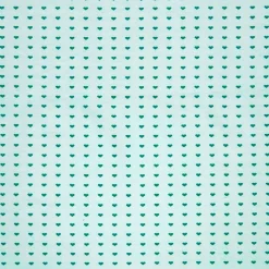 Rico Design Jerseystoff Stoffabschnitt Herzen mint grün 72x100cm