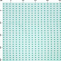 Rico Design Jerseystoff Stoffabschnitt Herzen mint grün 72x100cm