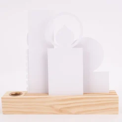 Rico Design Kartendeko Papierkerzen Weihnachten grau creme schwarz 4 Stück