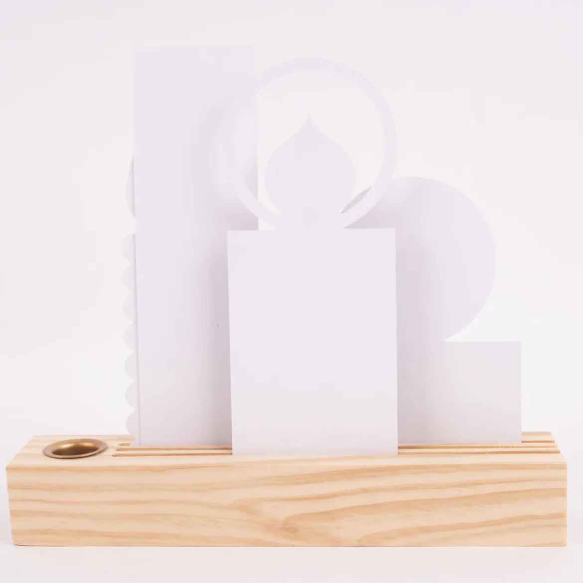 Rico Design Kartendeko Papierkerzen Weihnachten grau creme schwarz 4 Stück
