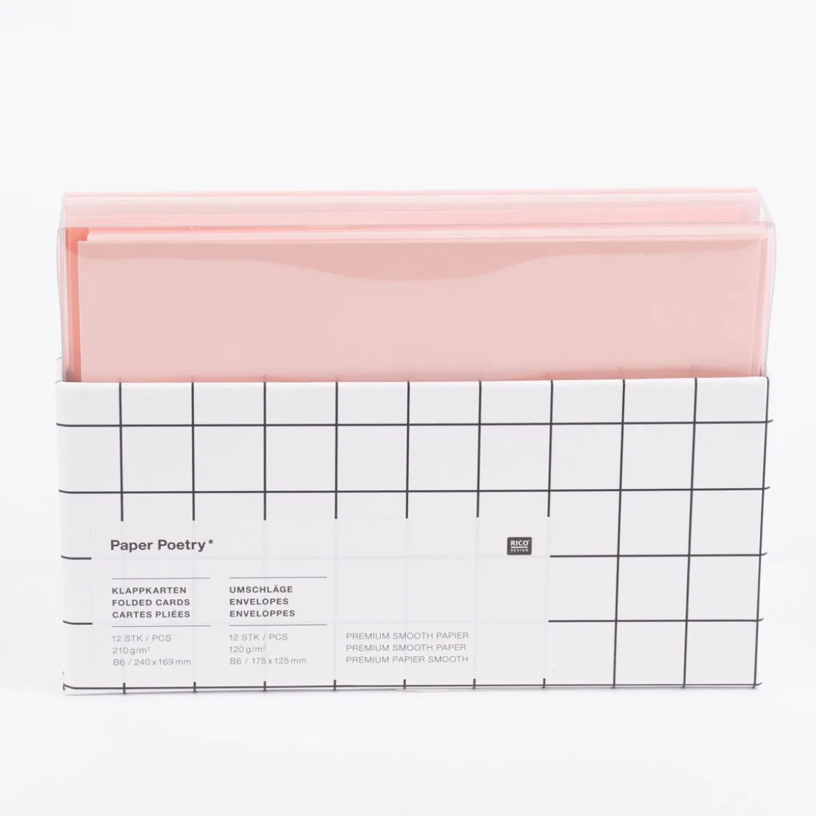 Rico Design Kartenset Rosatöne B6 24teilig