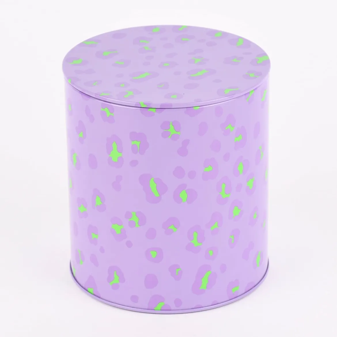 Rico Design Keksdose Leomuster lila grün 15x13,5cm