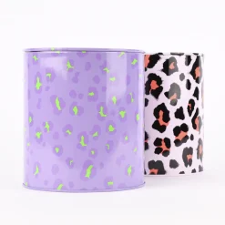 Rico Design Keksdose Leomuster lila grün 15x13,5cm