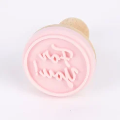 Rico Design Keksstempel For You! Silikon Holz rosa 6x8,5cm