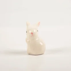 Rico Design Keramik Hase stehend links weiss 4,8x2,8x3,8cm